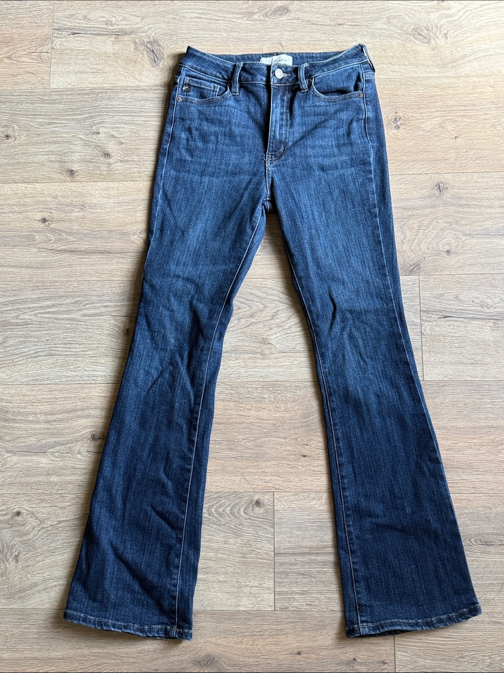 KANCAN High-Rise Flare Jeans 28 Minimalist Academia Capsule Preppy Boho Classic